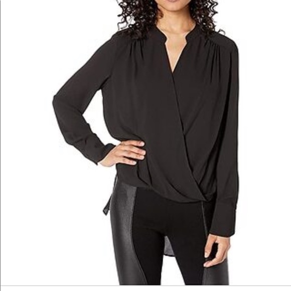 bcbgmaxazria jaklyn draped front blouse